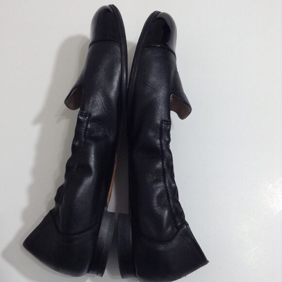 Attilio Giusti Leombruni Black Leather Loafer Round Toe Ballet Flat Size 41 - Picture 5 of 6